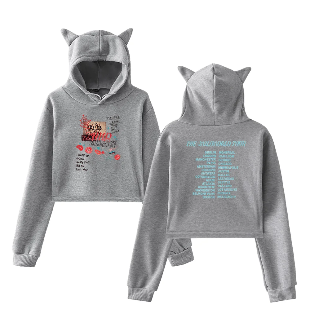 KATSEYE Wildworld Collage Cropped Hoodie - Image 4