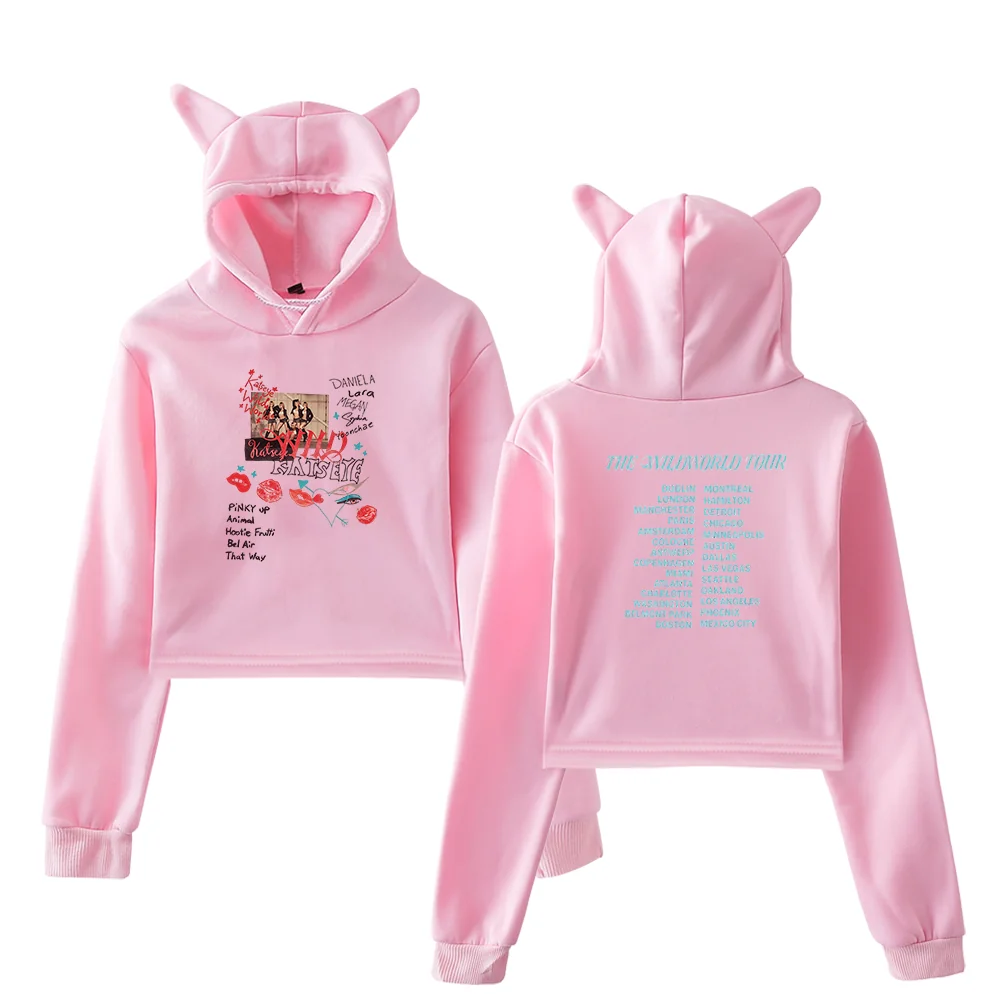 KATSEYE Wildworld Collage Cropped Hoodie - Image 5