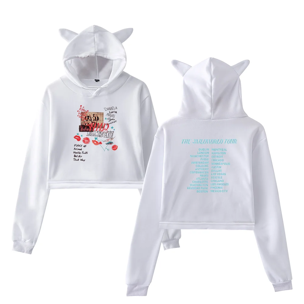 KATSEYE Wildworld Collage Cropped Hoodie - Image 3